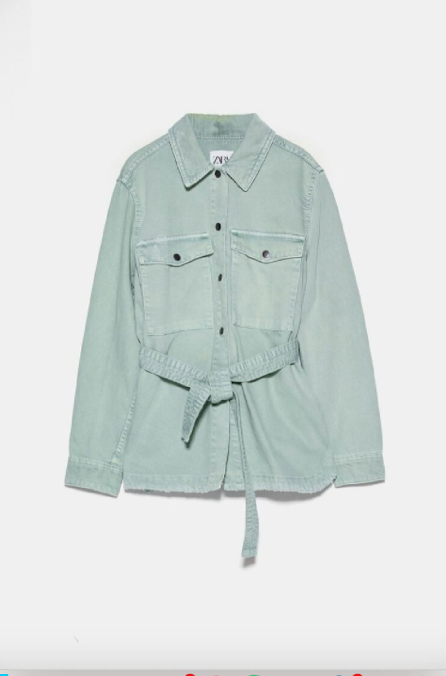 Belted denim sales jacket zara